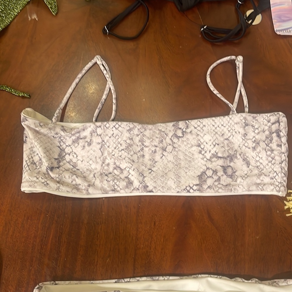 Large gray white python bikini set - Picture 4 of 5